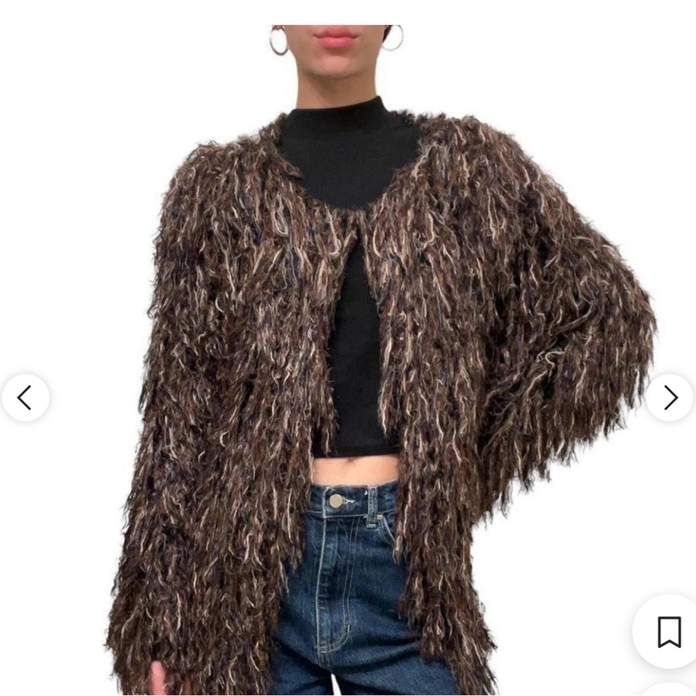 Free People Textured Brown Cardigan